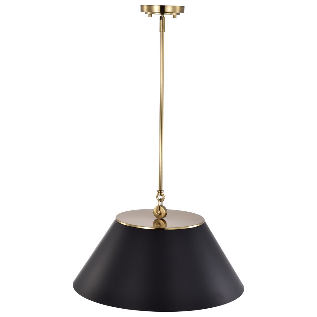 Satco 60-7414 Pendant Fixture Dover; 3 Light; Large Black with Vintage