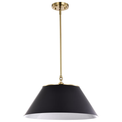 Satco 60-7414 Pendant Fixture Dover; 3 Light; Large Black with Vintage