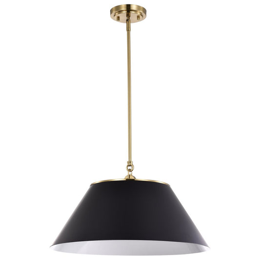 Satco 60-7414 Pendant Fixture Dover; 3 Light; Large Black with Vintage