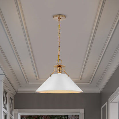 Satco 60-7526 Pendant Fixture Outpost; 1 Light; Large Matte White with
