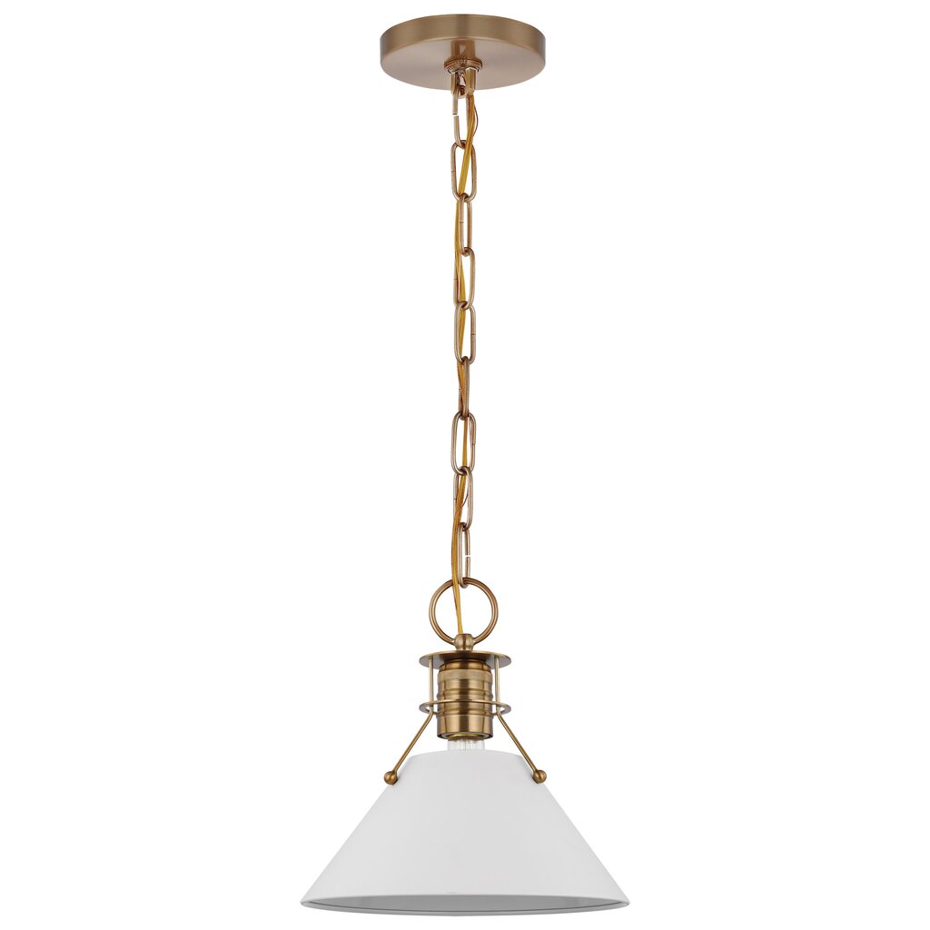 Satco 60-7526 Pendant Fixture Outpost; 1 Light; Large Matte White with