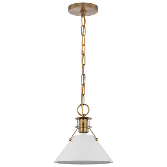 Satco 60-7526 Pendant Fixture Outpost; 1 Light; Large Matte White with