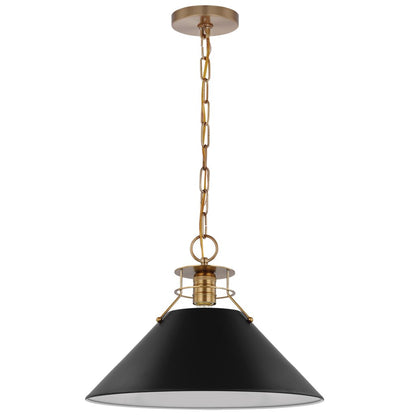 Satco 60-7525 Pendant Fixture Outpost; 1 Light; Large Matte Black with