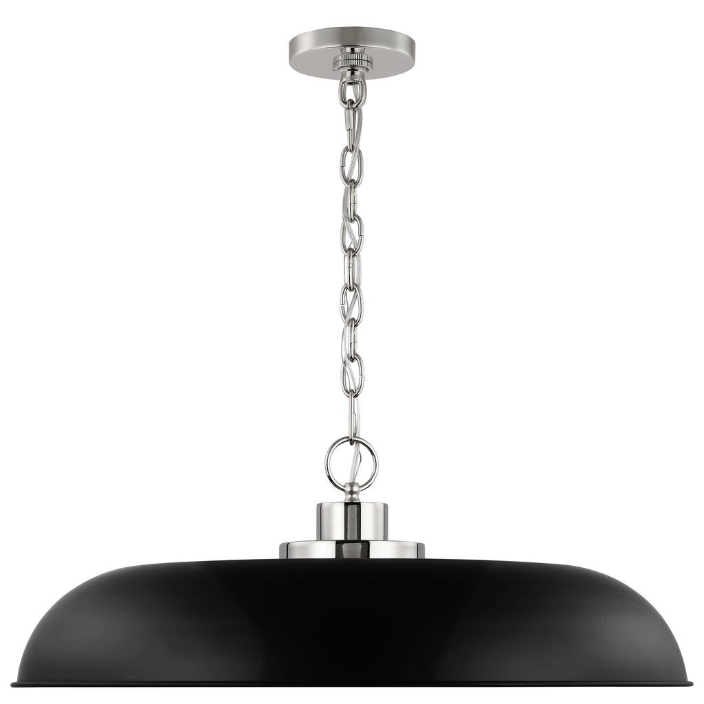 Satco 60-7488 Pendant Fixture Colony; 1 Light; Large Matte Black with