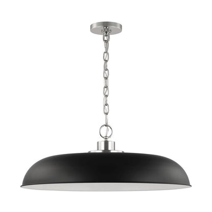 Satco 60-7488 Pendant Fixture Colony; 1 Light; Large Matte Black with