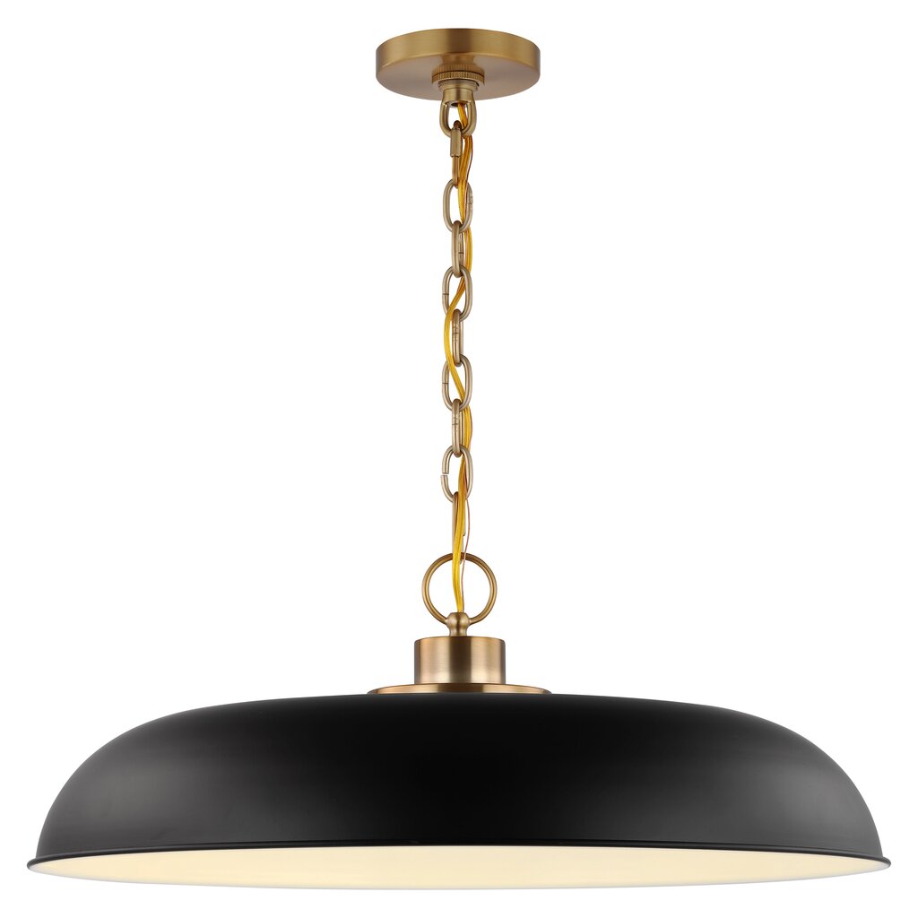 Satco 60-7487 Pendant Fixture Colony; 1 Light; Large Matte Black with