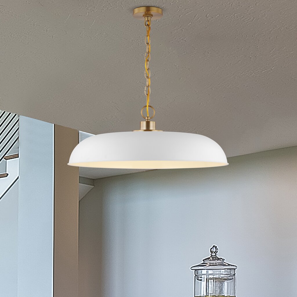 Satco 60-7486 Pendant Fixture Colony; 1 Light; Large Matte White with