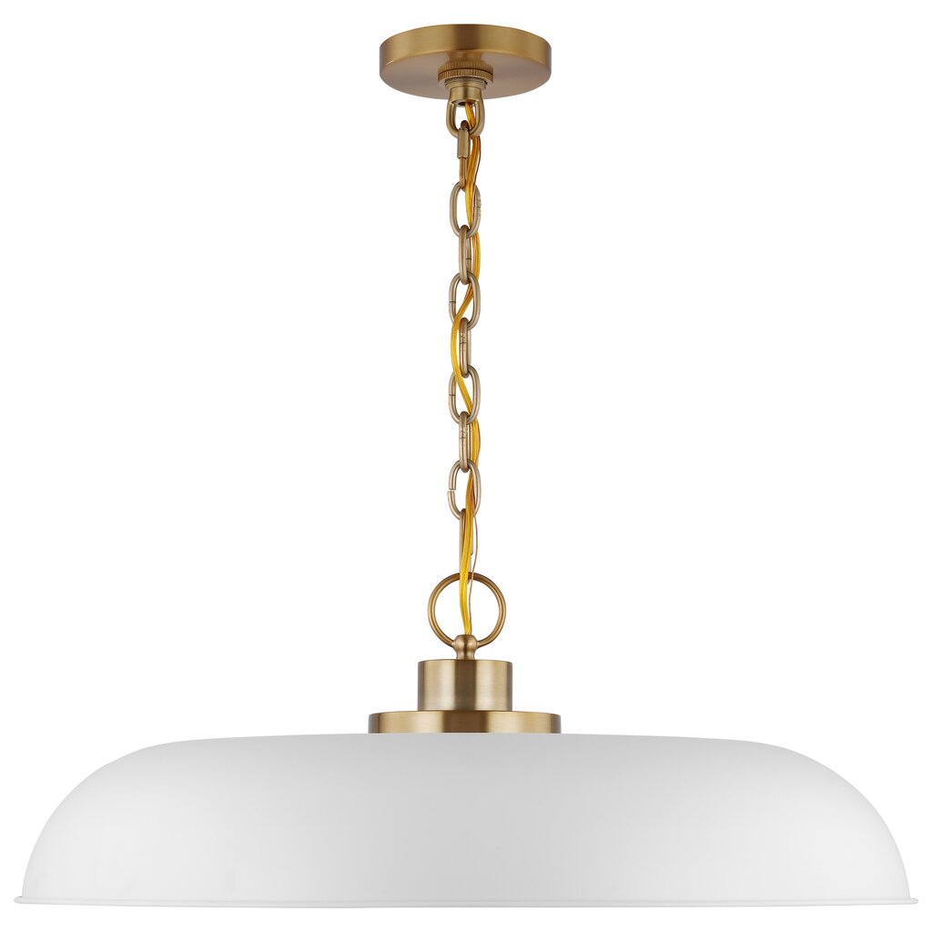 Satco 60-7486 Pendant Fixture Colony; 1 Light; Large Matte White with