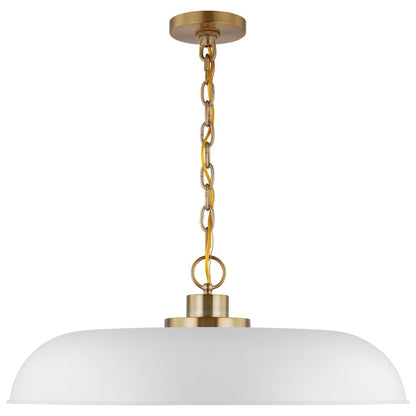 Satco 60-7486 Pendant Fixture Colony; 1 Light; Large Matte White with