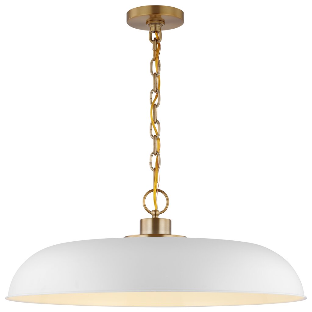 Satco 60-7486 Pendant Fixture Colony; 1 Light; Large Matte White with