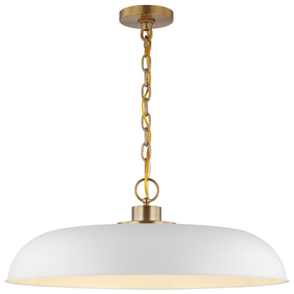 Satco 60-7486 Pendant Fixture Colony; 1 Light; Large Matte White with