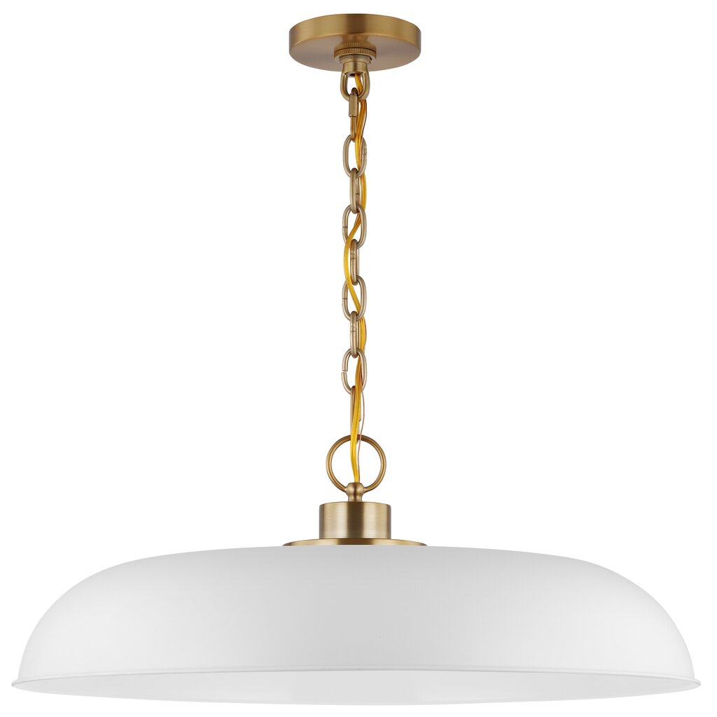 Satco 60-7486 Pendant Fixture Colony; 1 Light; Large Matte White with