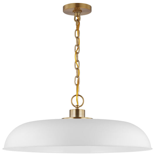 Satco 60-7486 Pendant Fixture Colony; 1 Light; Large Matte White with