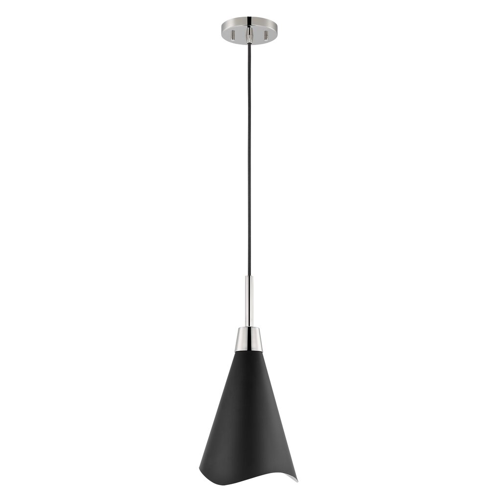 Satco 60-7478 Pendant Fixture Tango; 1 Light; Large Matte Black with