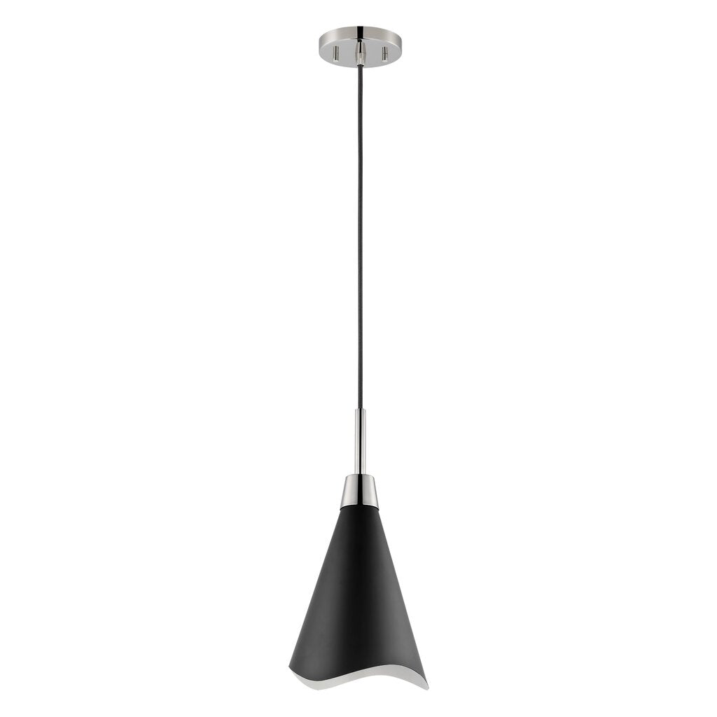 Satco 60-7478 Pendant Fixture Tango; 1 Light; Large Matte Black with