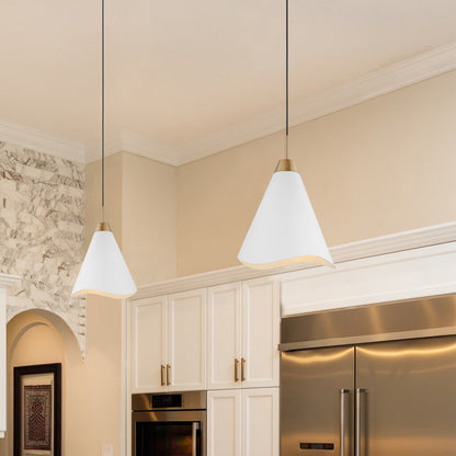 Satco 60-7477 Pendant Fixture Tango; 1 Light; Large Matte White with