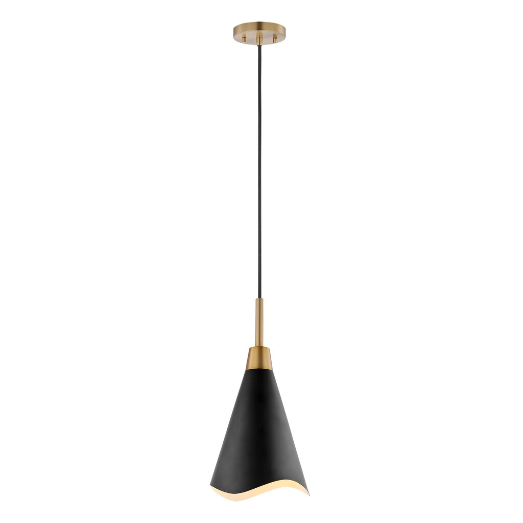 Satco 60-7476 Pendant Fixture Tango; 1 Light; Large Matte Black with