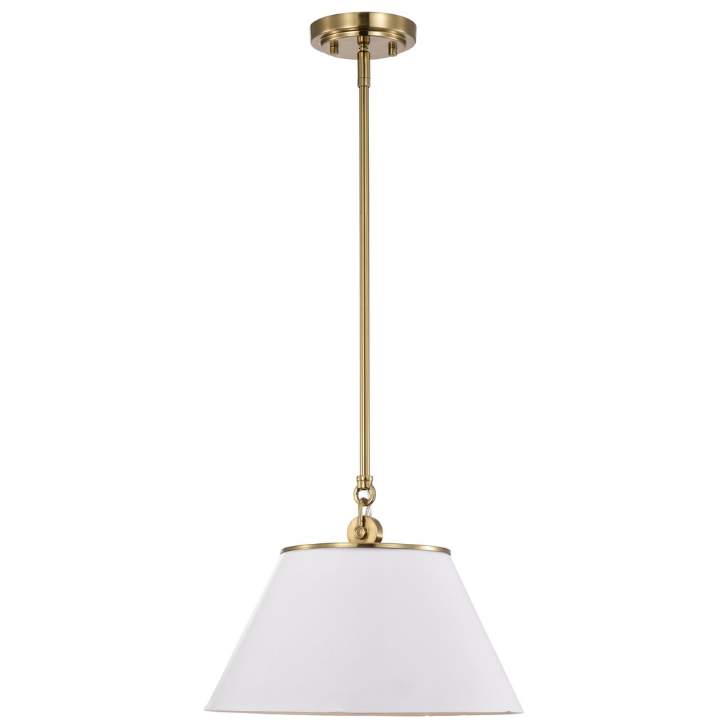 Satco 60-7412 Pendant Fixture Dover; 1 Light; Medium White with