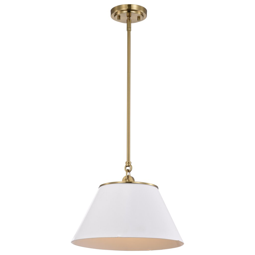 Satco 60-7412 Pendant Fixture Dover; 1 Light; Medium White with
