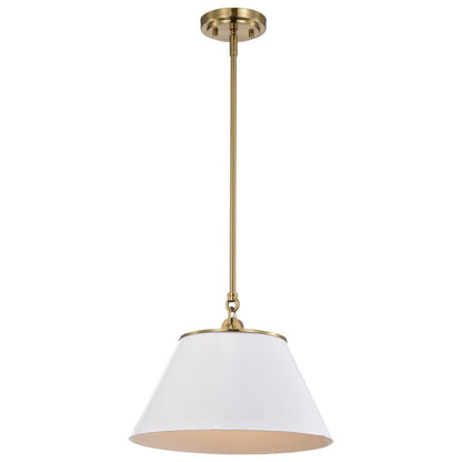 Satco 60-7412 Pendant Fixture Dover; 1 Light; Medium White with