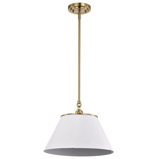 Satco 60-7412 Pendant Fixture Dover; 1 Light; Medium White with