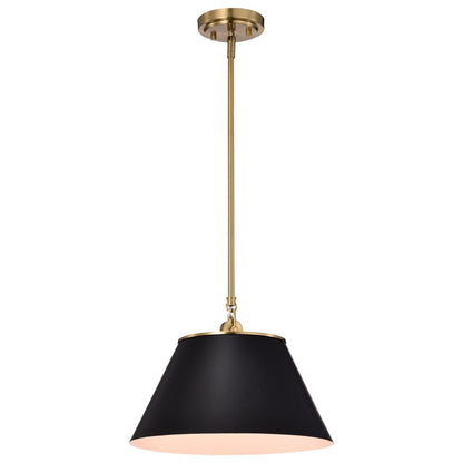 Satco 60-7411 Pendant Fixture Dover; 1 Light; Medium Black with