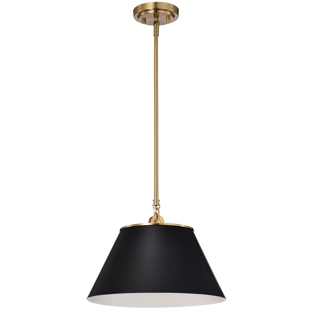 Satco 60-7411 Pendant Fixture Dover; 1 Light; Medium Black with