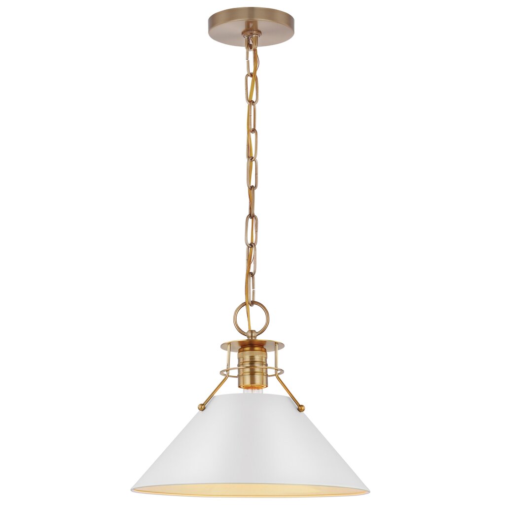 Satco 60-7524 Pendant Fixture Outpost; 1 Light; Medium Matte White