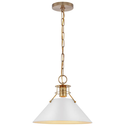 Satco 60-7524 Pendant Fixture Outpost; 1 Light; Medium Matte White