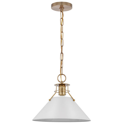 Satco 60-7524 Pendant Fixture Outpost; 1 Light; Medium Matte White