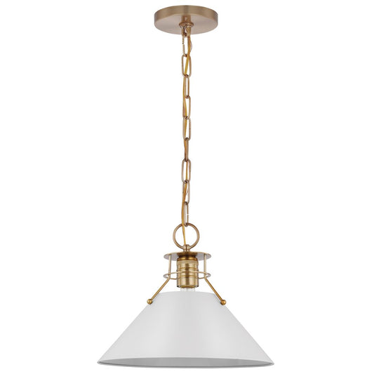 Satco 60-7524 Pendant Fixture Outpost; 1 Light; Medium Matte White
