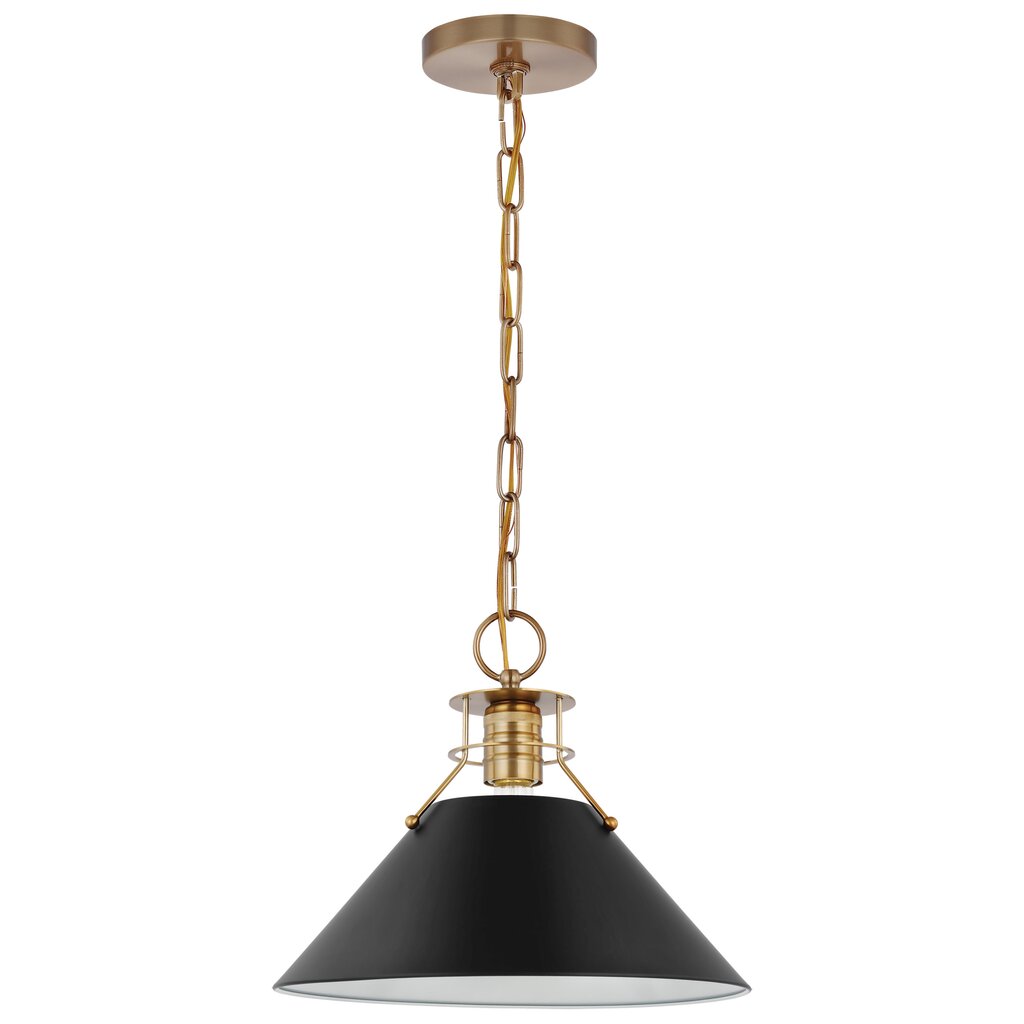 Satco 60-7523 Pendant Fixture Outpost; 1 Light; Medium Matte Black