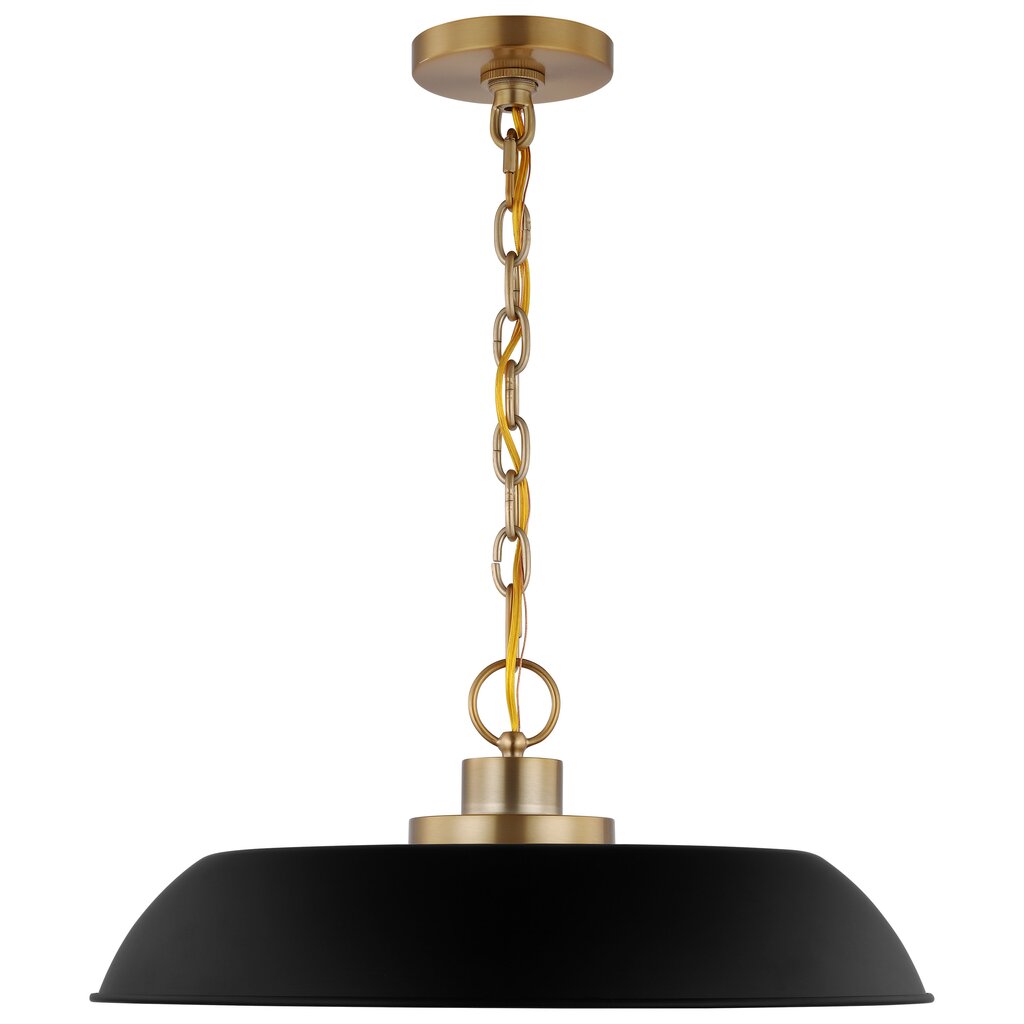 Satco 60-7484 Pendant Fixture Colony; 1 Light; Medium Matte Black with