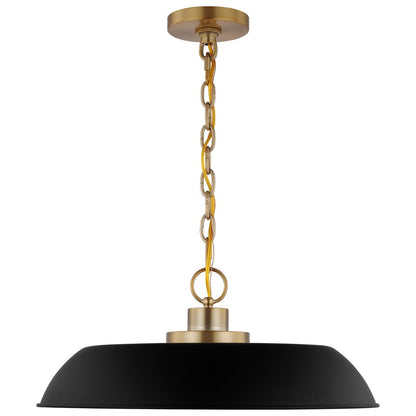 Satco 60-7484 Pendant Fixture Colony; 1 Light; Medium Matte Black with