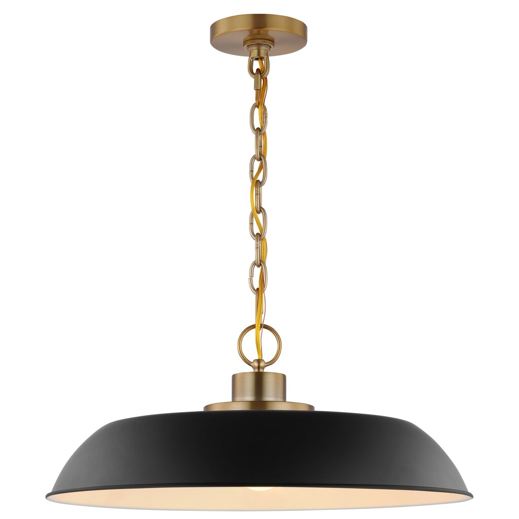 Satco 60-7484 Pendant Fixture Colony; 1 Light; Medium Matte Black with