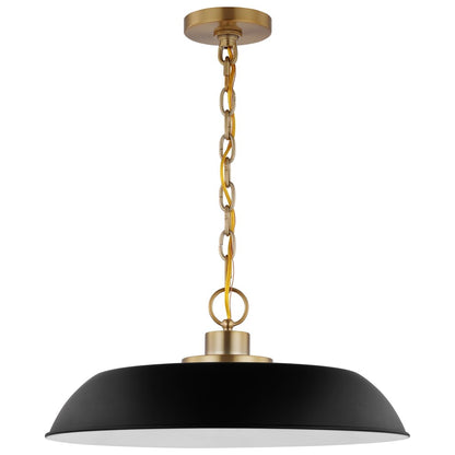 Satco 60-7484 Pendant Fixture Colony; 1 Light; Medium Matte Black with