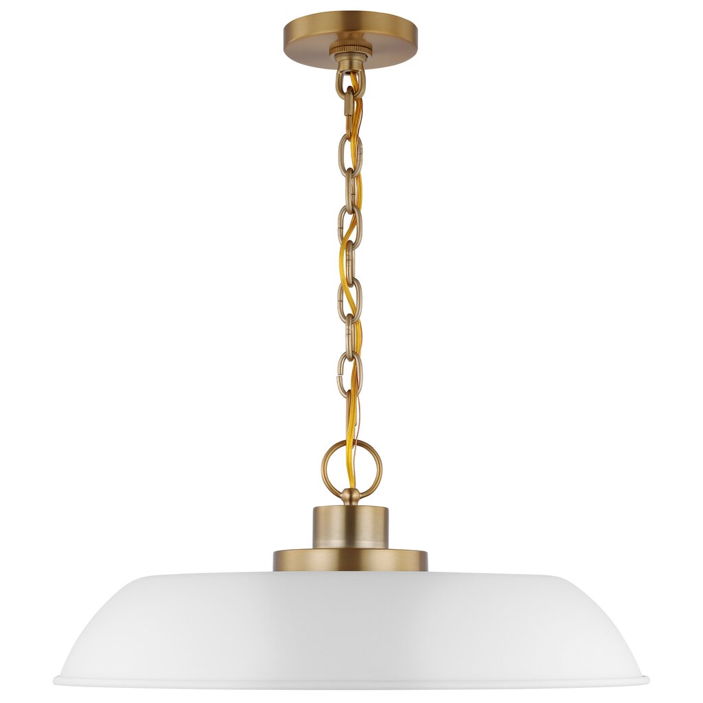 Satco 60-7483 Pendant Fixture Colony; 1 Light; Medium Matte White with