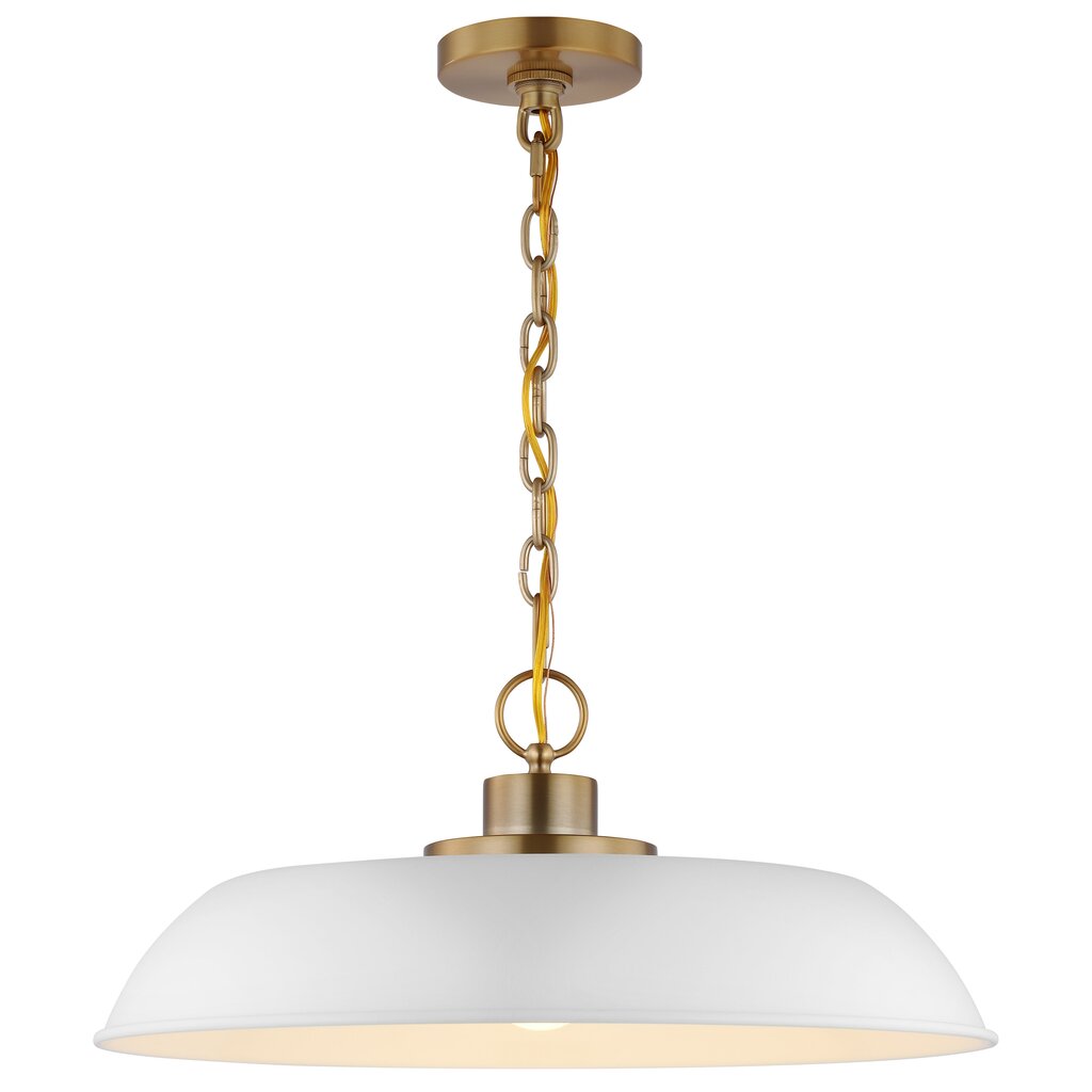 Satco 60-7483 Pendant Fixture Colony; 1 Light; Medium Matte White with