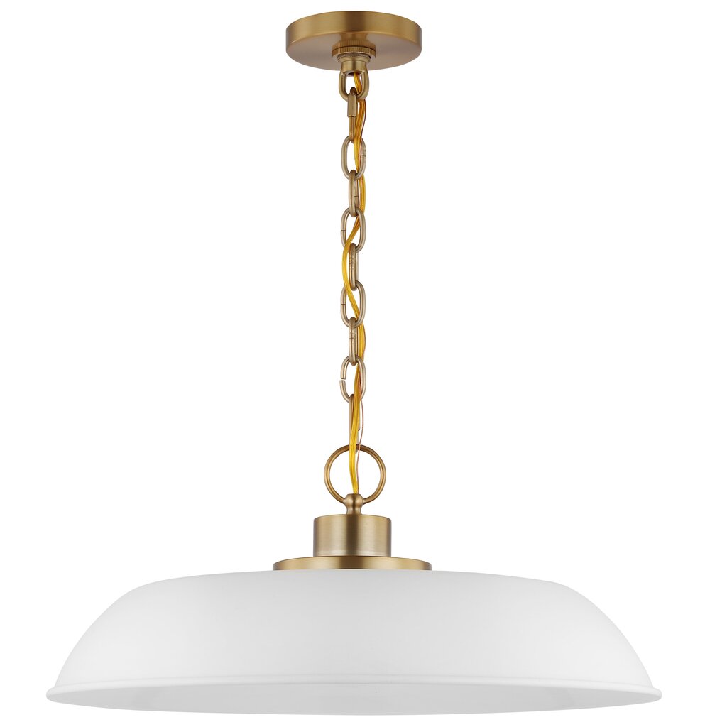 Satco 60-7483 Pendant Fixture Colony; 1 Light; Medium Matte White with