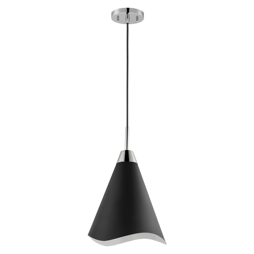 Satco 60-7475 Pendant Fixture Tango; 1 Light; Medium Matte Black with
