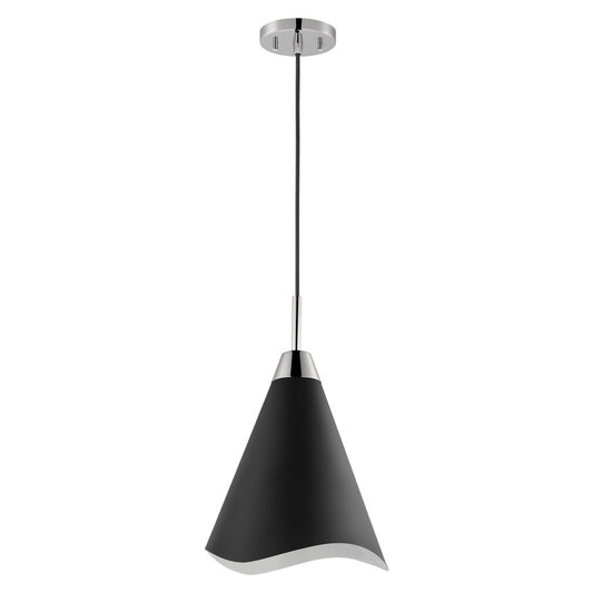 Satco 60-7475 Pendant Fixture Tango; 1 Light; Medium Matte Black with