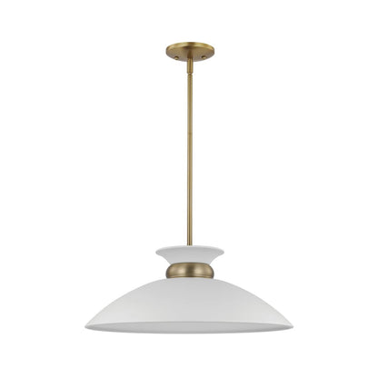 Satco 60-7464 Pendant Fixture Perkins; 1 Light; Medium Matte White