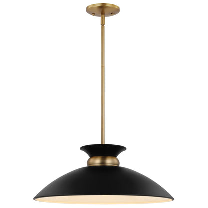 Satco 60-7461 Pendant Fixture Perkins; 1 Light; Medium Matte Black