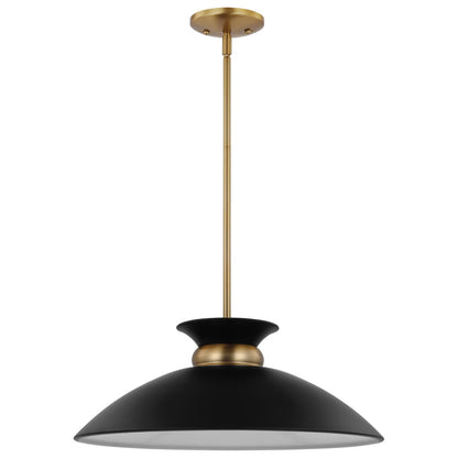 Satco 60-7461 Pendant Fixture Perkins; 1 Light; Medium Matte Black