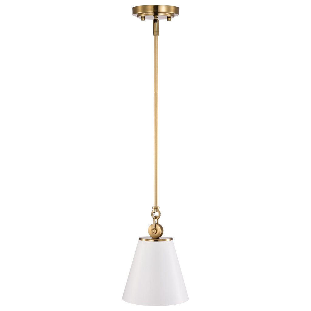 Satco 60-7409 Pendant Fixture Dover; 1 Light; Small White with Vintage