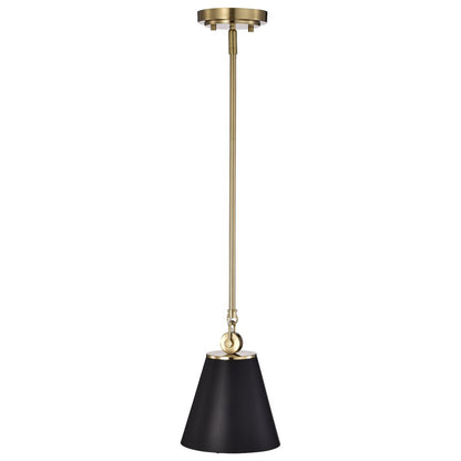 Satco 60-7408 Pendant Fixture Dover; 1 Light; Small Black with Vintage