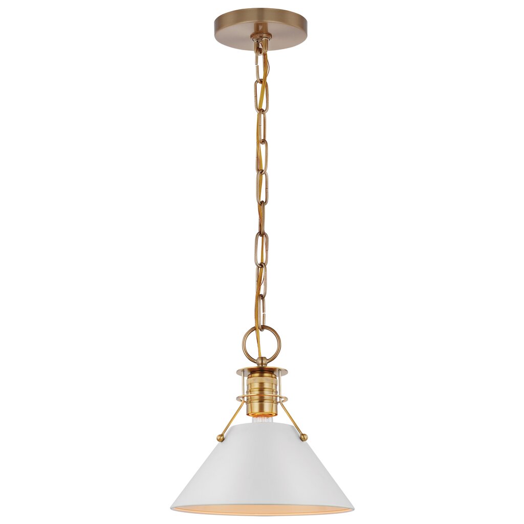 Satco 60-7522 Pendant Fixture Outpost; 1 Light; Small Matte White with