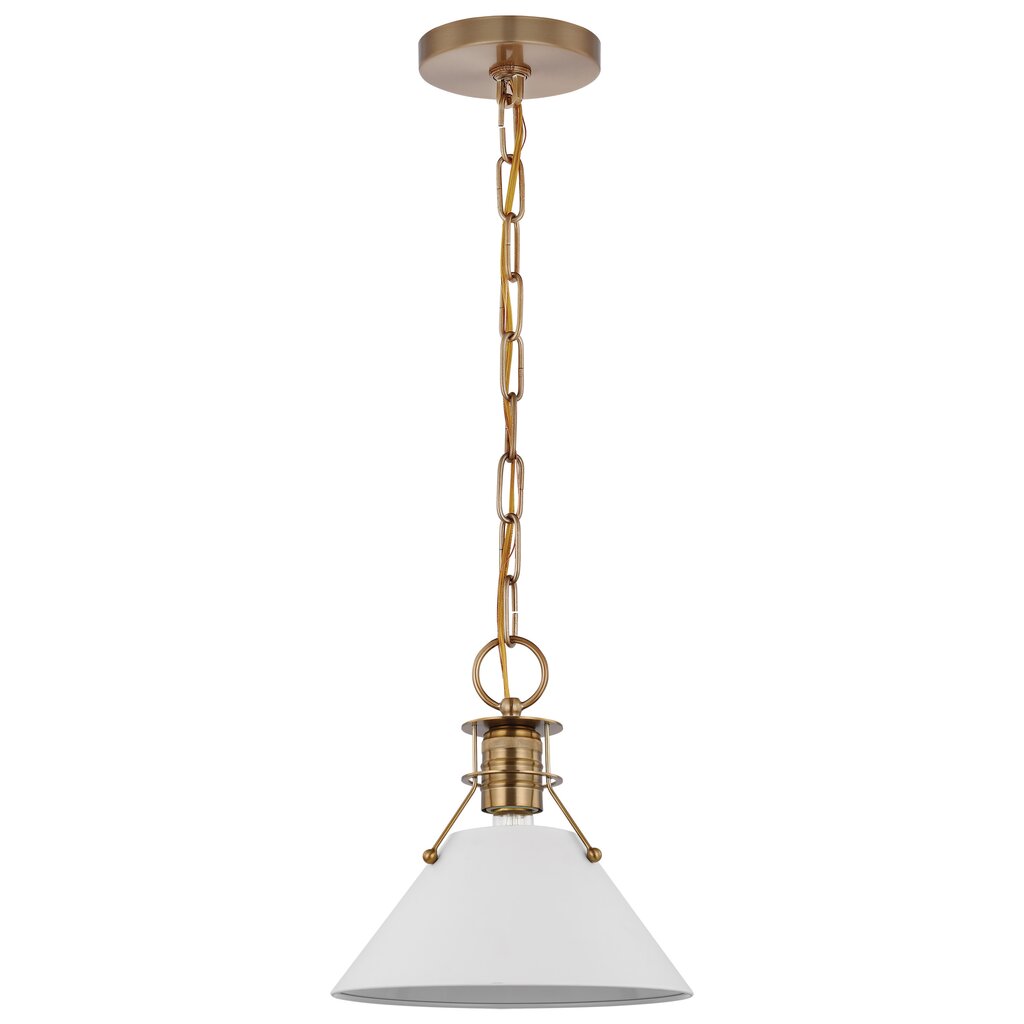 Satco 60-7522 Pendant Fixture Outpost; 1 Light; Small Matte White with