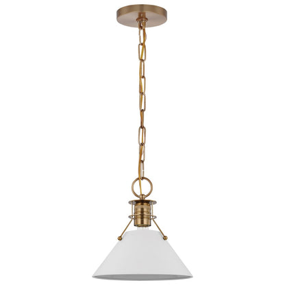Satco 60-7522 Pendant Fixture Outpost; 1 Light; Small Matte White with