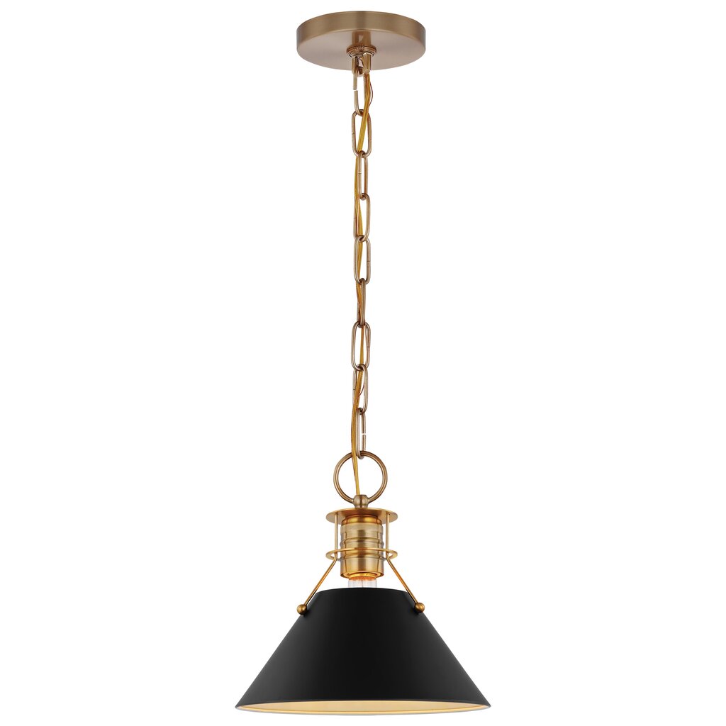 Satco 60-7521 Pendant Fixture Outpost; 1 Light; Small Matte Black with